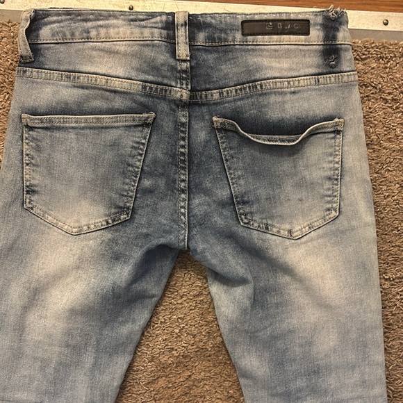 Black Premium Mens size 30waist jeans Distressed black mesh Light wash No flaws - Picture 10 of 11